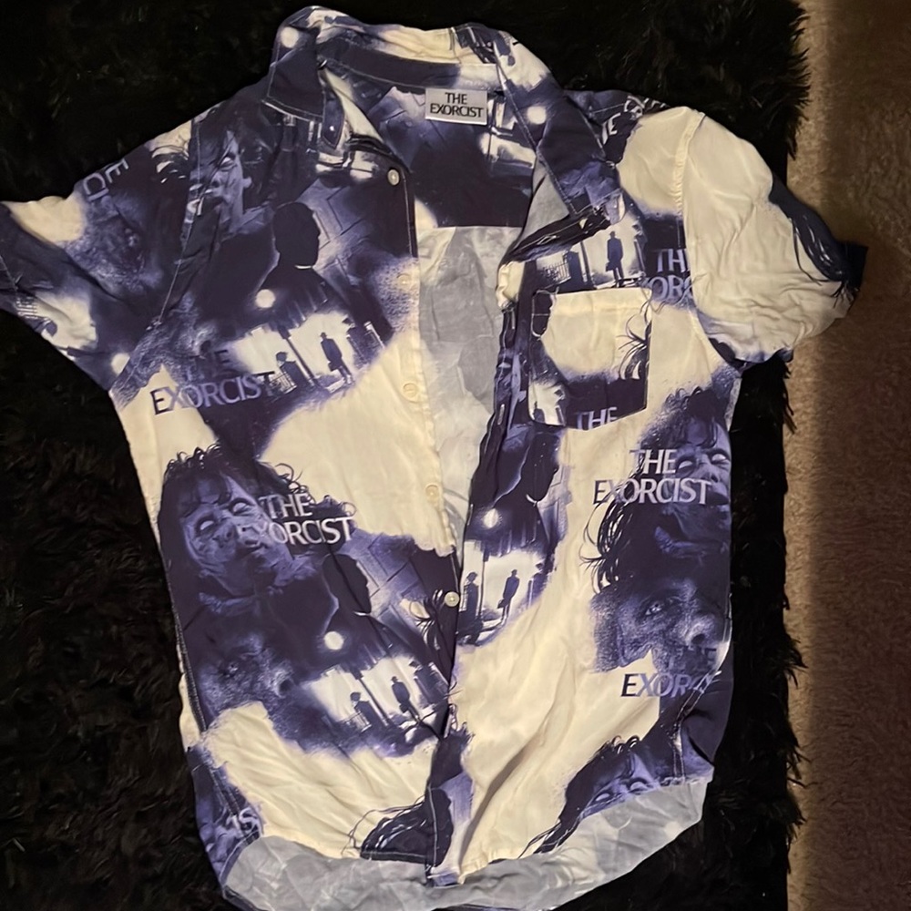 Unisex button up exorcist shirt